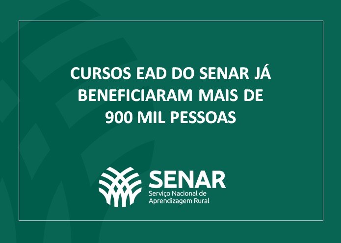 Cursos EaD do Senar já beneficiaram mais de 900 mil pessoas