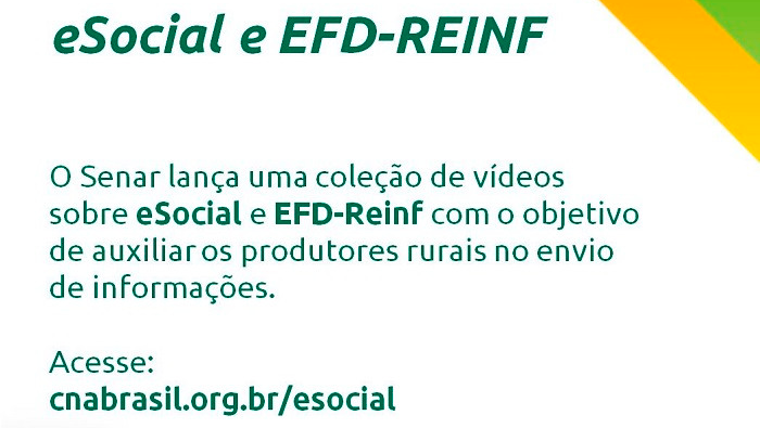 Senar e Receita Federal lançam vídeos sobre eSocial e EFD-Reinf