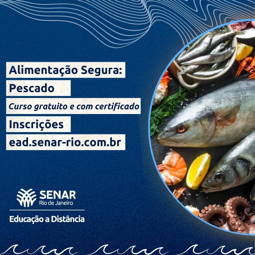 SENAR Rio abre inscrições para curso sobre pescado e alimentação segura